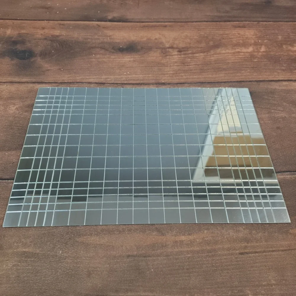Tomorrow Designs Mirror Mosaic Tile Sheet OS Silver Excellent Vintage DIY Decor